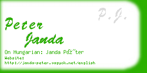 peter janda business card